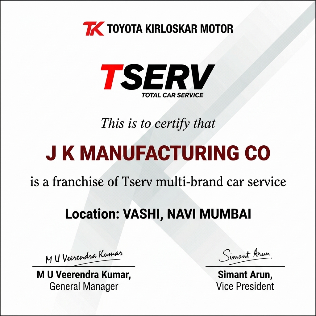 TServ Authorised Franchise Certificate